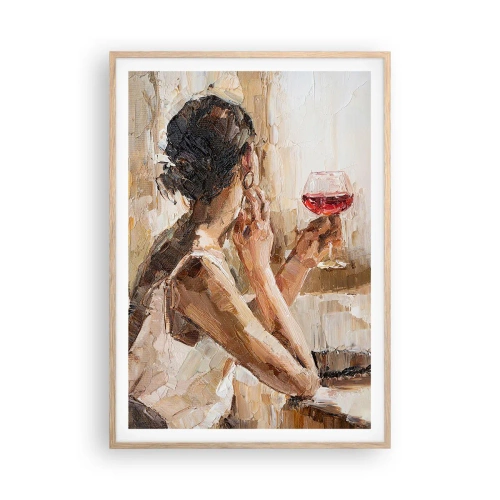 Poster in light oak frame - Taste of a Good Moment - 70x100 cm