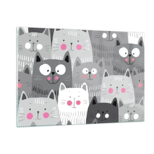 Glass picture - Cat's World - 120x80 cm