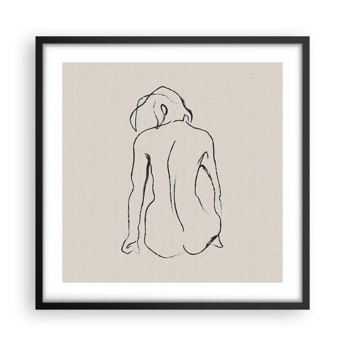 Poster in black frame - Woman Nude - 50x50 cm
