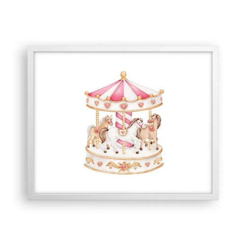 Poster in white frmae - Sweet World of Childhood - 50x40 cm