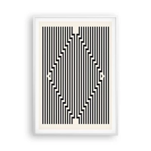 Poster in white frmae - Geometrical Illusion - 70x100 cm