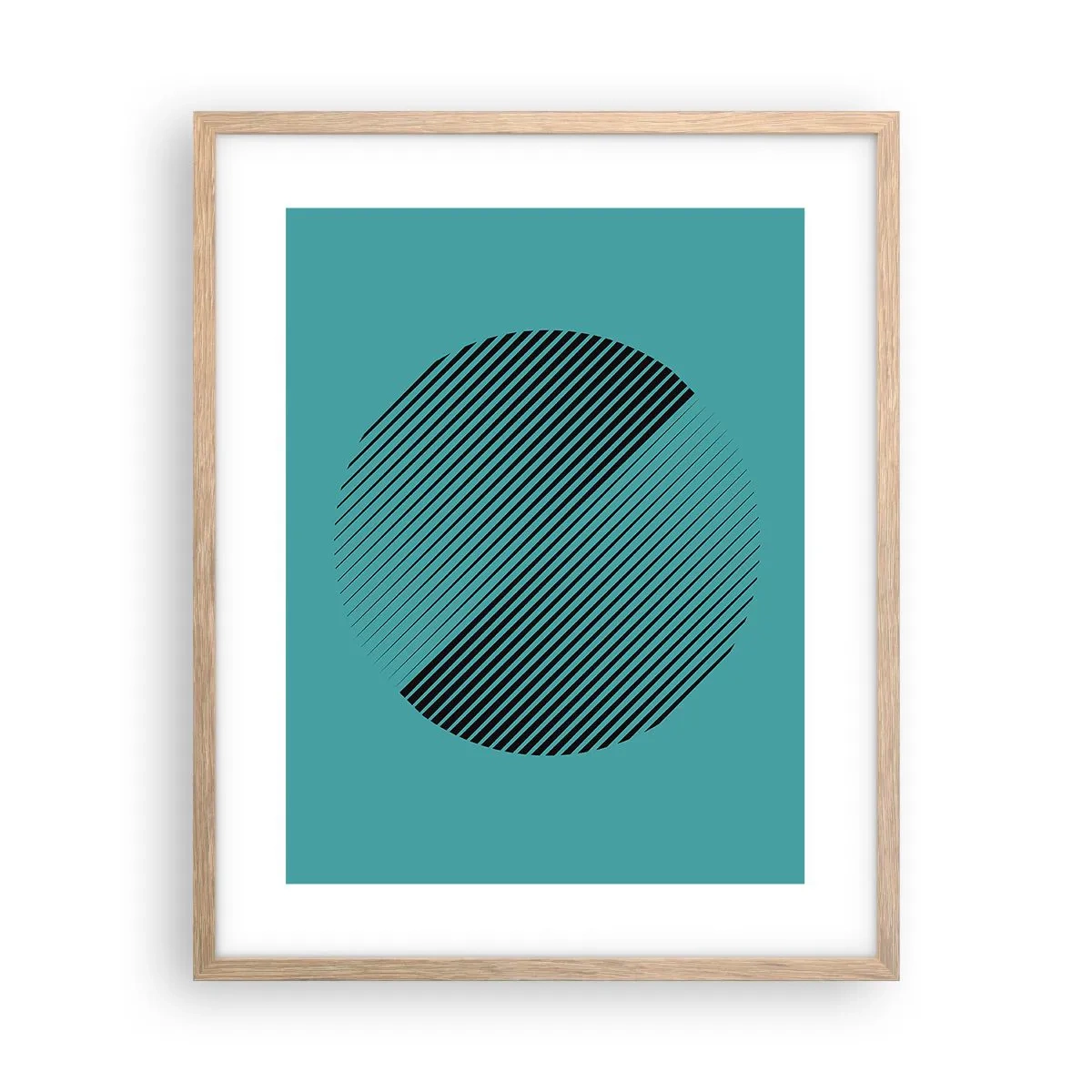 Poster in light oak frame - Circle - Geometrical Variation - 40x50 cm