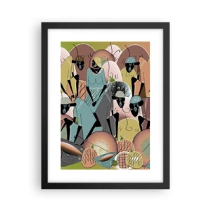 Poster in black frame - Big Holiday Is Coming - 30x40 cm