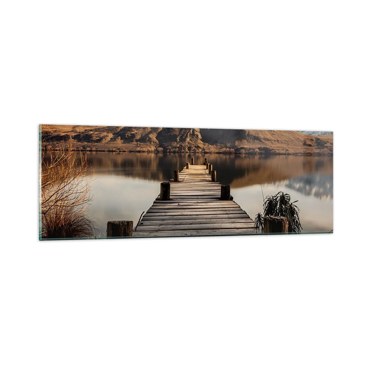Glass picture - Landscape in Silence - 90x30 cm