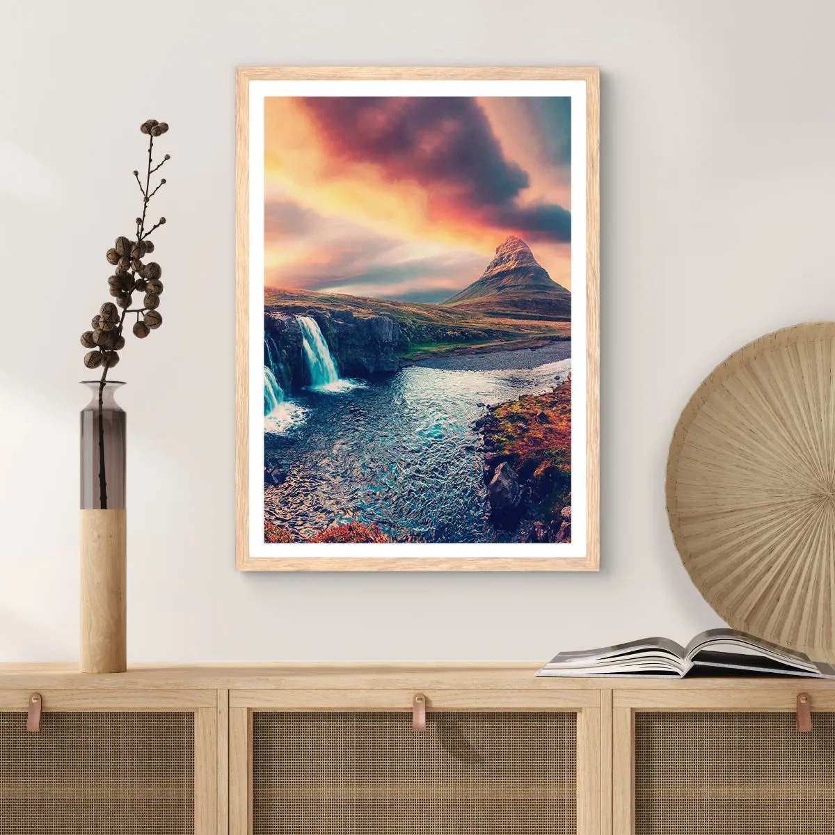 Poster in light oak frame - In Majesty of Nature - 40x50 cm