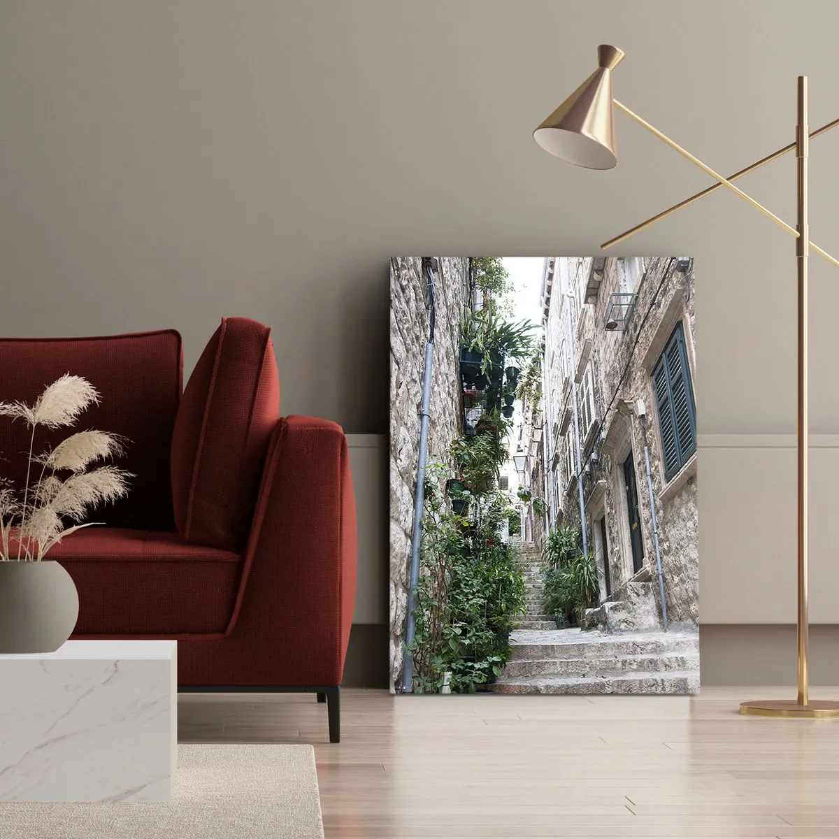 Canvas picture - Charm of Old Town - 55x100 cm