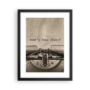 Poster in black frame - Tell Me  - 30x40 cm
