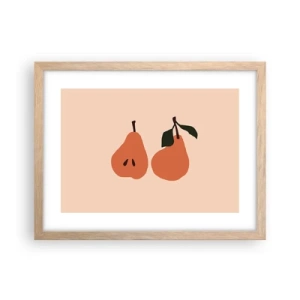 Poster in light oak frame - Overly Sweet - 40x30 cm
