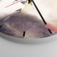 Clock face with lines