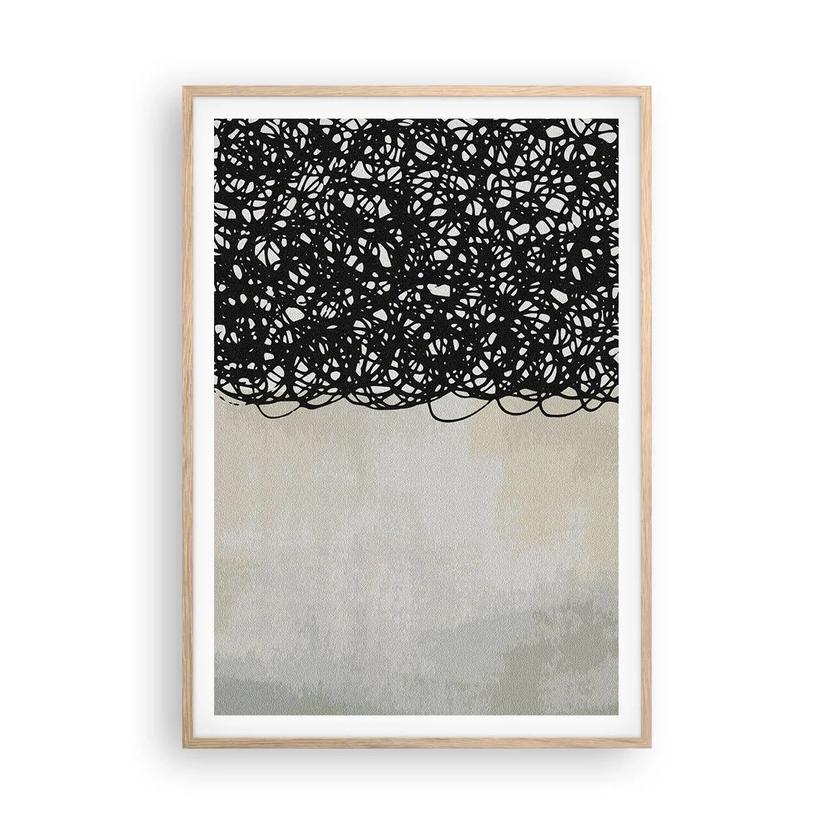 Poster in light oak frame - Abstract Squibs - 70x100 cm