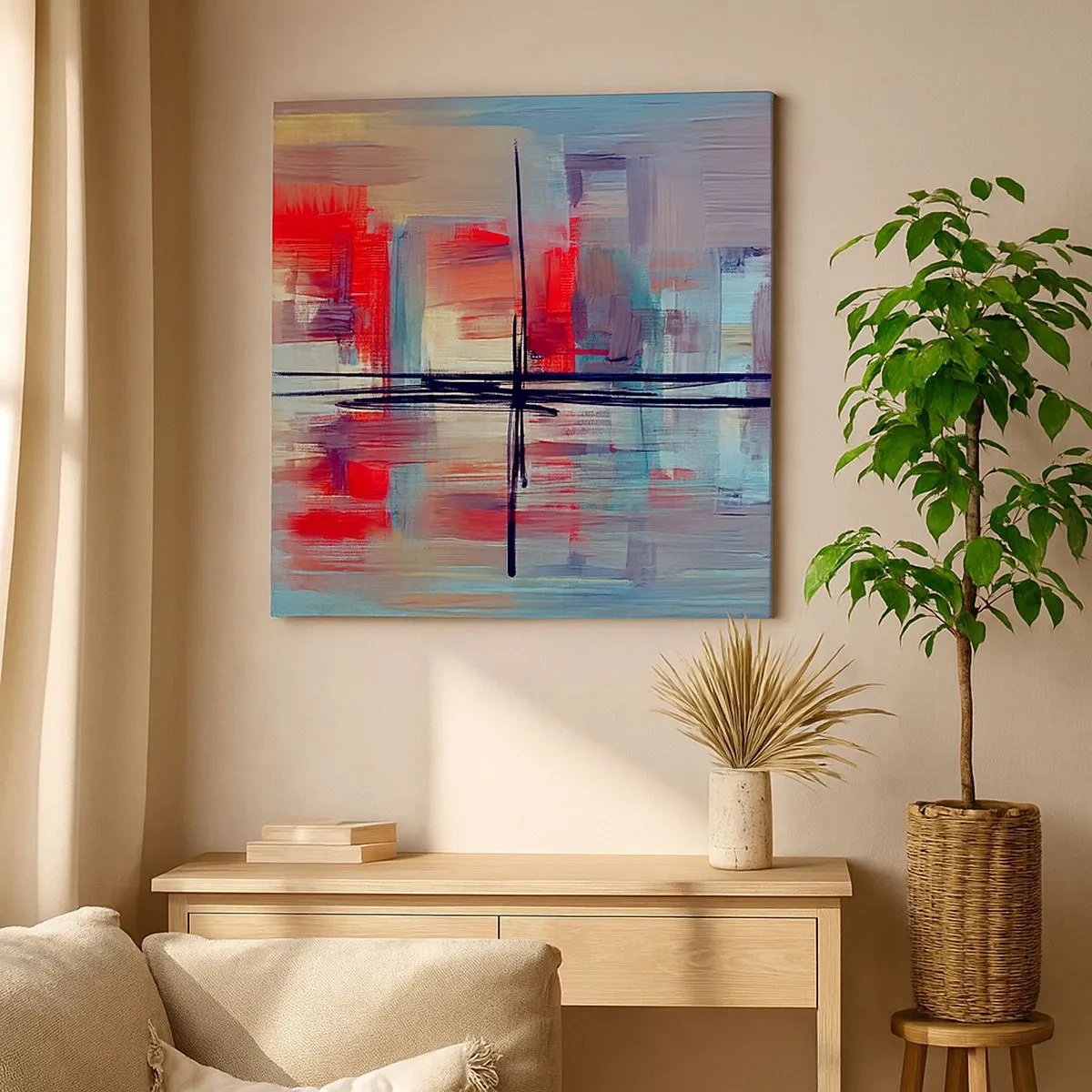 Canvas picture - Landscape in a foreign Dimension - 30x30 cm