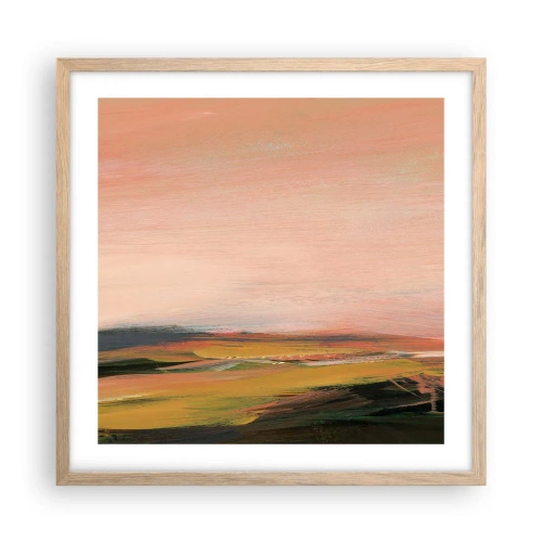 Poster in light oak frame - In Pink Tones - 50x50 cm