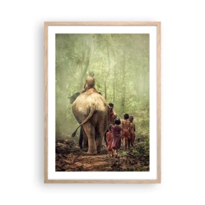 Poster in light oak frame - New Jungle Book - 50x70 cm