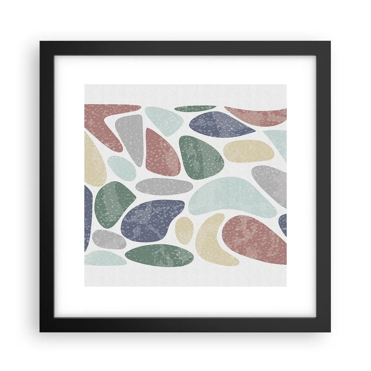 Poster in black frame - Mosaic of Powdered Colours - 30x30 cm