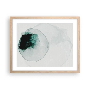 Poster in light oak frame - In a Waterdrop - 50x40 cm