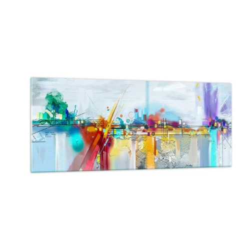 Glass picture - Bridge of Joy over the River of Life - 100x40 cm