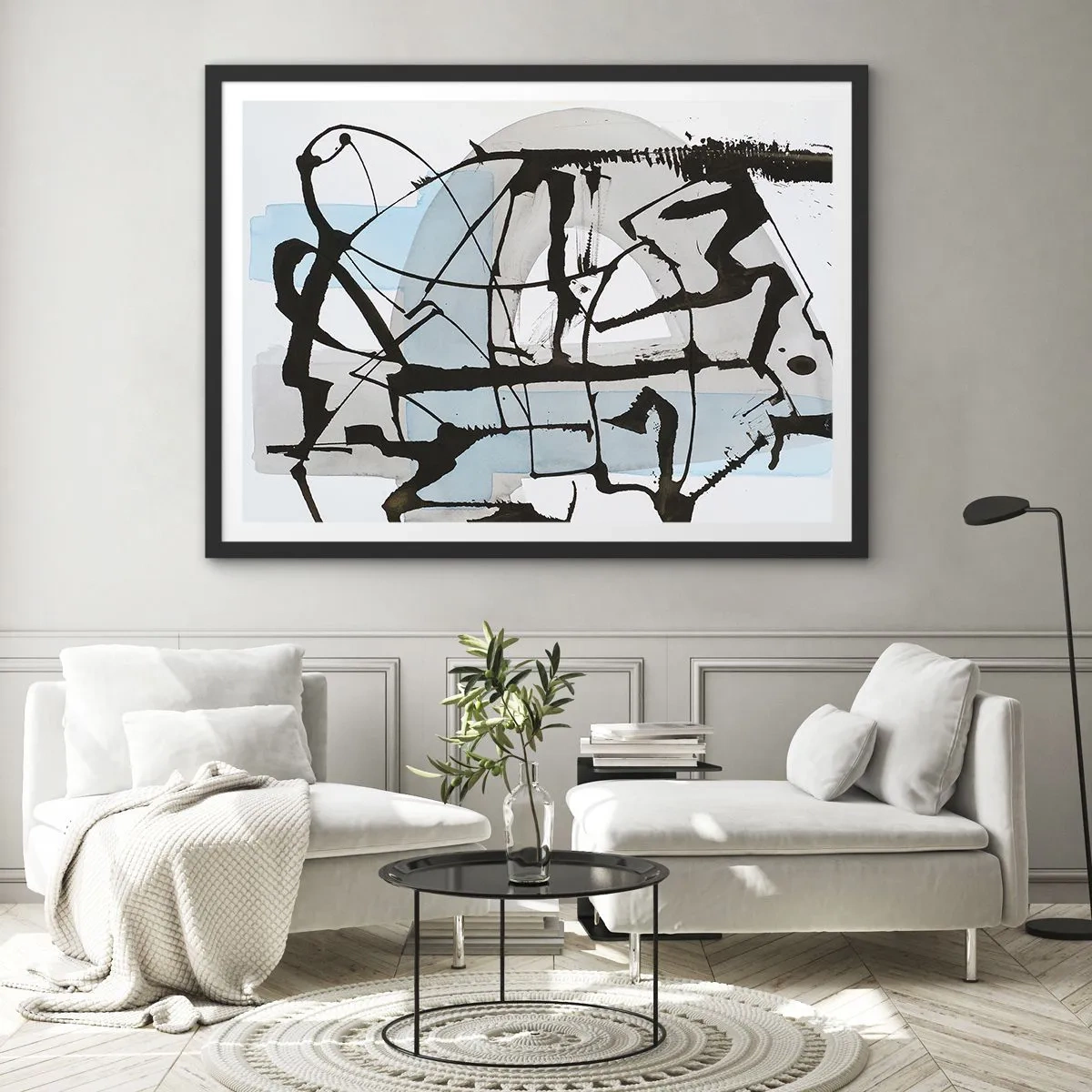 Poster in black frame - After All Blue - 70x50 cm