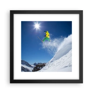 Poster in black frame - Dancing with the Mountains - 30x30 cm