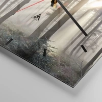 Clock face with lines