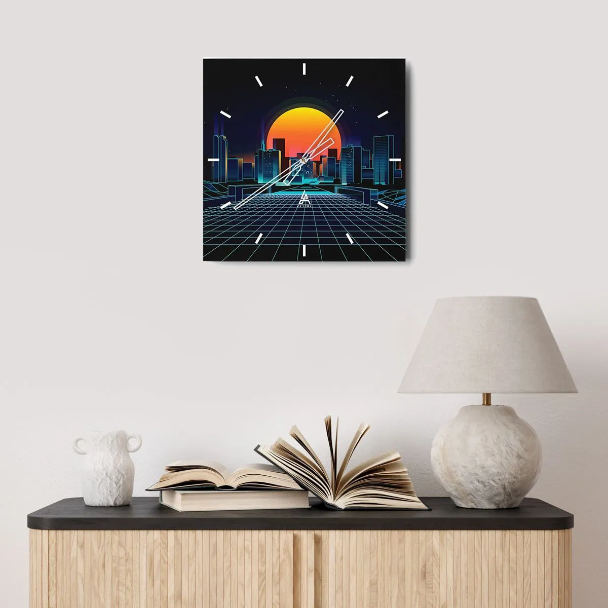 Wall clock - Clock on glass - You Wanna Go Back to Reality? - 30x30 cm