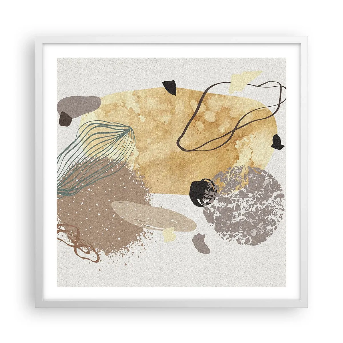 Poster in white frmae - Applied Splashing - 60x60 cm