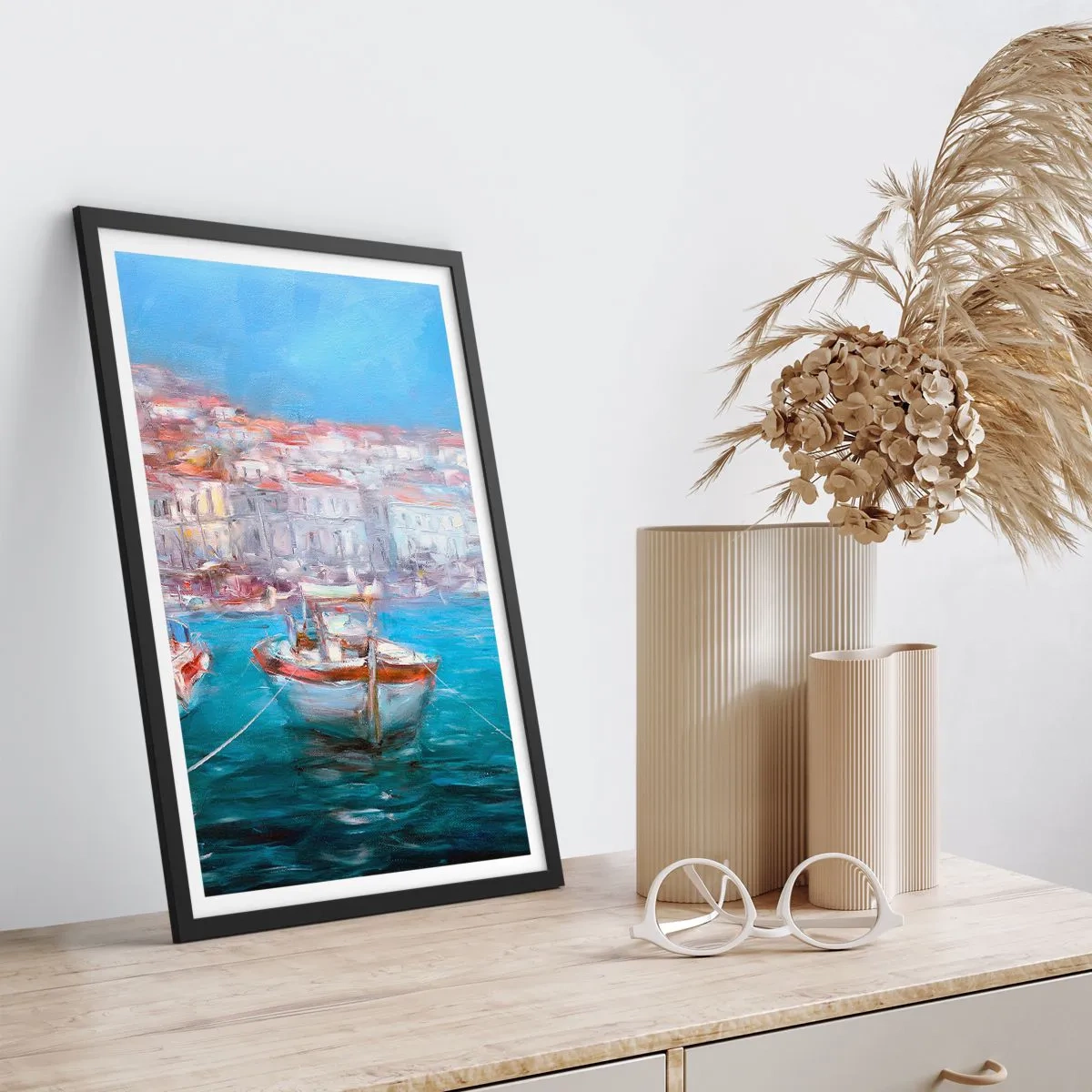 Poster in black frame - Italian Bay - 30x40 cm