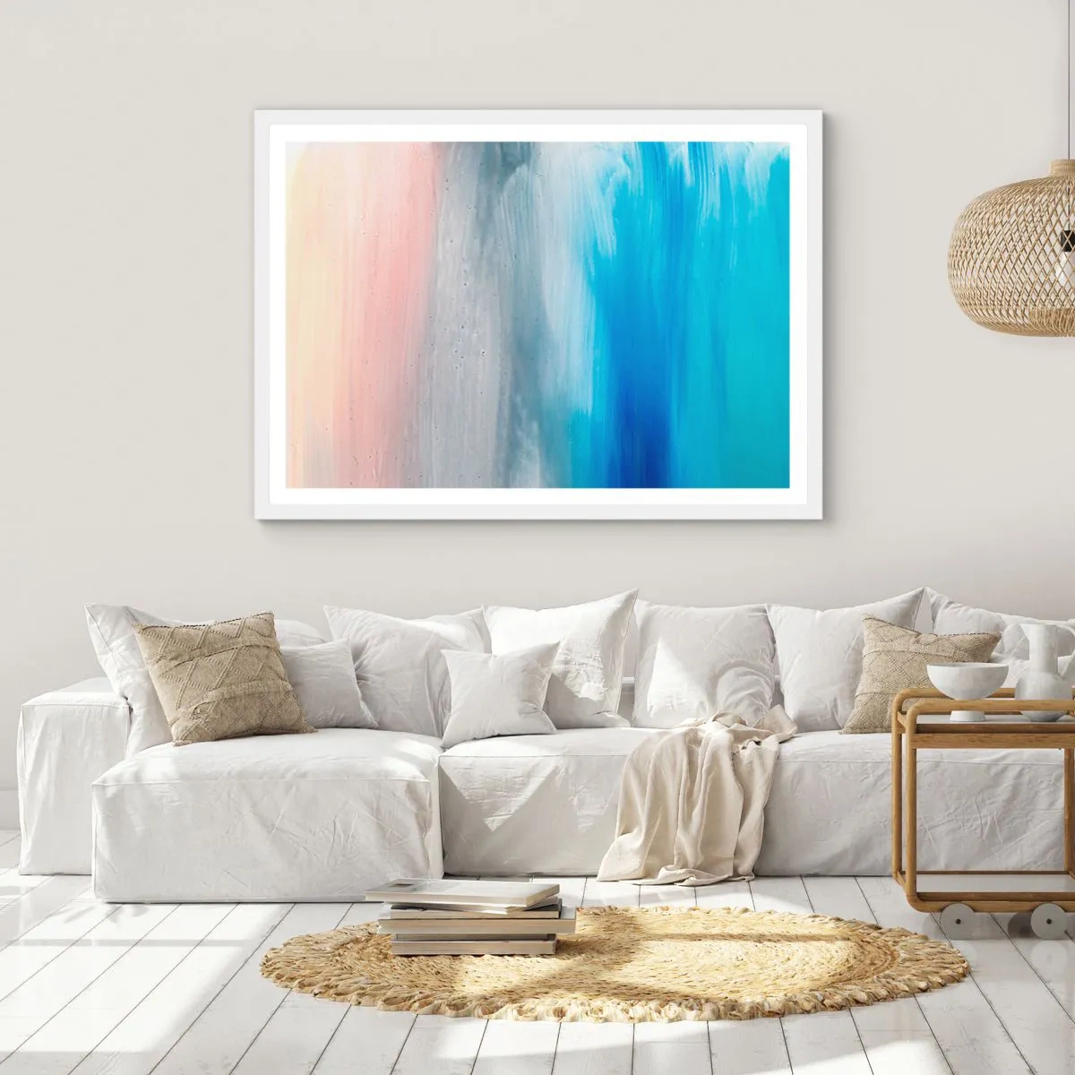 Poster in white frmae - Elements: Air - 100x70 cm