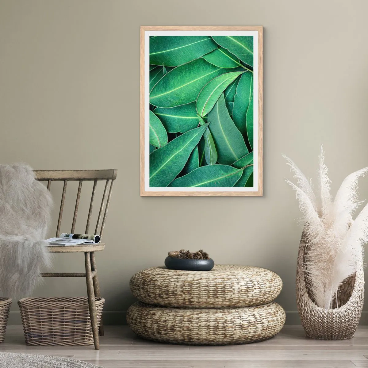 Poster in light oak frame - Juicy and Fresh - 70x100 cm