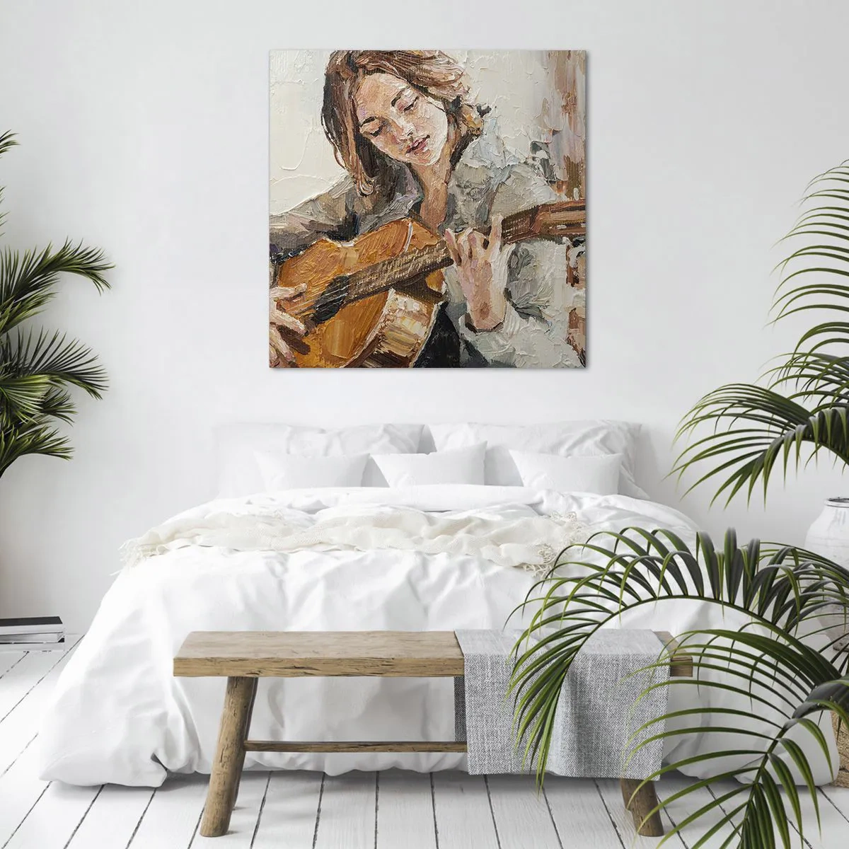 Canvas picture - Concert for Guitar and Girly Heart - 70x70 cm