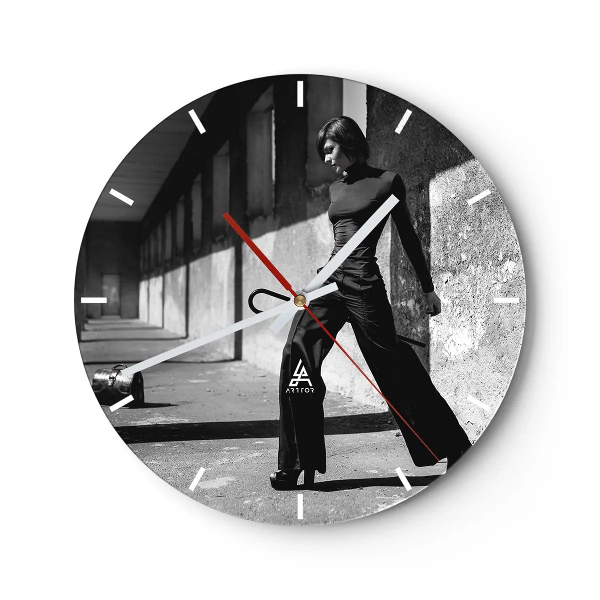 Wall clock - Clock on glass - City Chic - 40x40 cm