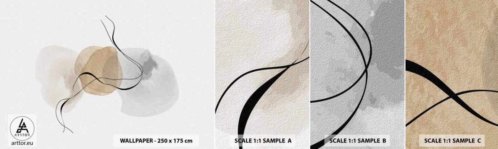 Photo Wallpaper Sample Self-Adhesive Deluxe Sticker - Air Beads - Abstraction, Piece, Modern Pattern - 100x30 cm