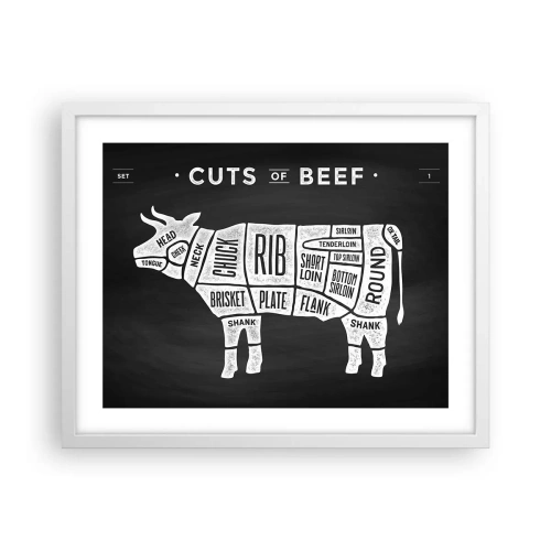 Poster in white frmae - Time for a Feast - 50x40 cm