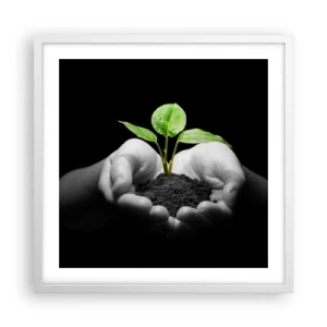 Poster in white frmae - I Love Nature, I Protect It - 50x50 cm