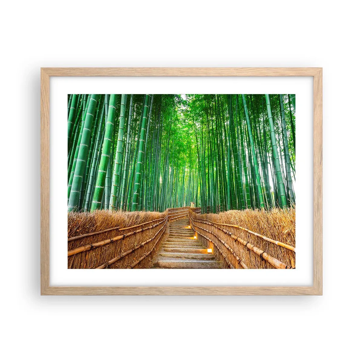 Poster in light oak frame - Essence of Asian Nature - 50x40 cm