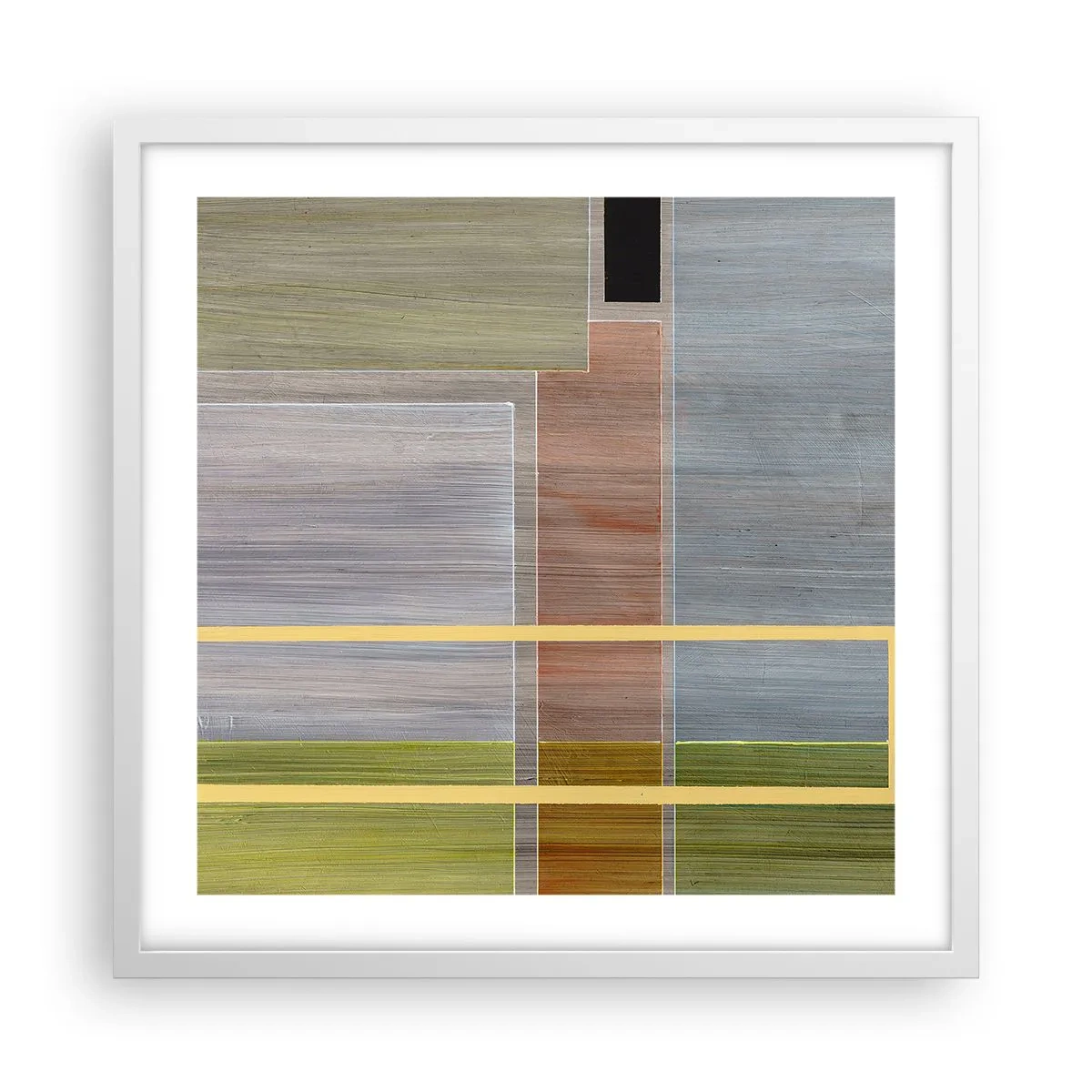 Poster in white frmae - Straight and Calm - 50x50 cm