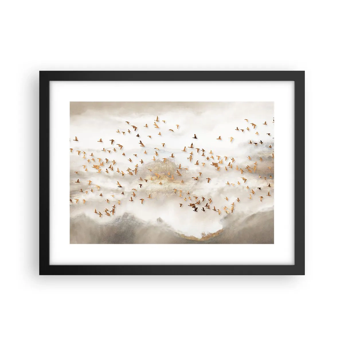 Poster in black frame - It Is Time - 40x30 cm