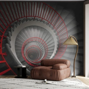 Photo Wallpaper Premium Canvas - Games of Architecture - Architecture, Stairs, Industrial - 200x140 cm