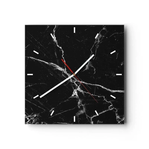 Wall clock - Clock on glass - The Secret Life of a Stone - 40x40 cm