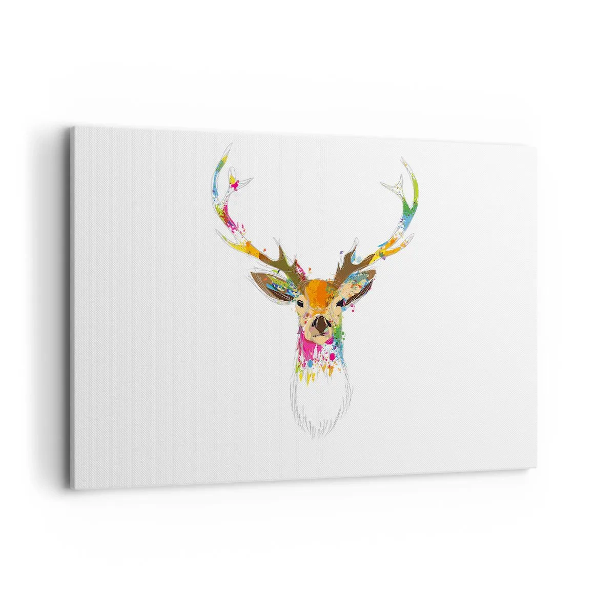 Canvas picture - Deer Bathed in Colour - 120x80 cm