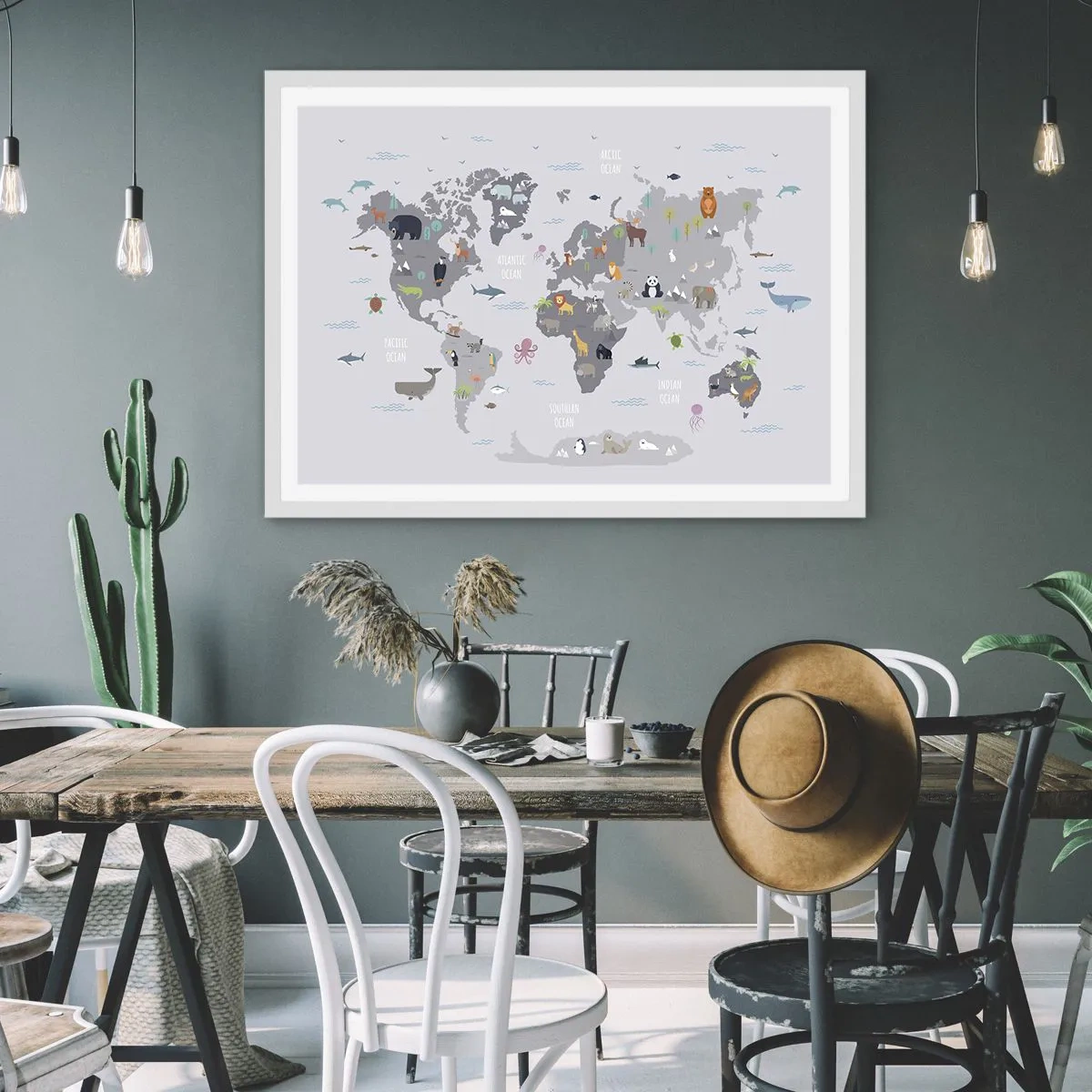 Poster in white frmae - Tell Me Where You Are From - 40x30 cm