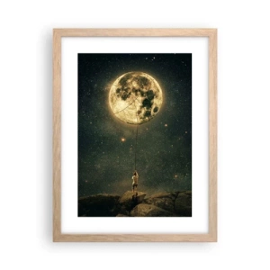 Poster in light oak frame - One that Stole the Moon - 30x40 cm