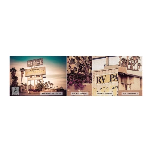 Photo Wallpaper Sample Premium Canvas - The Time Stopped Here - Landscape, Architecture, USA - 100x30 cm