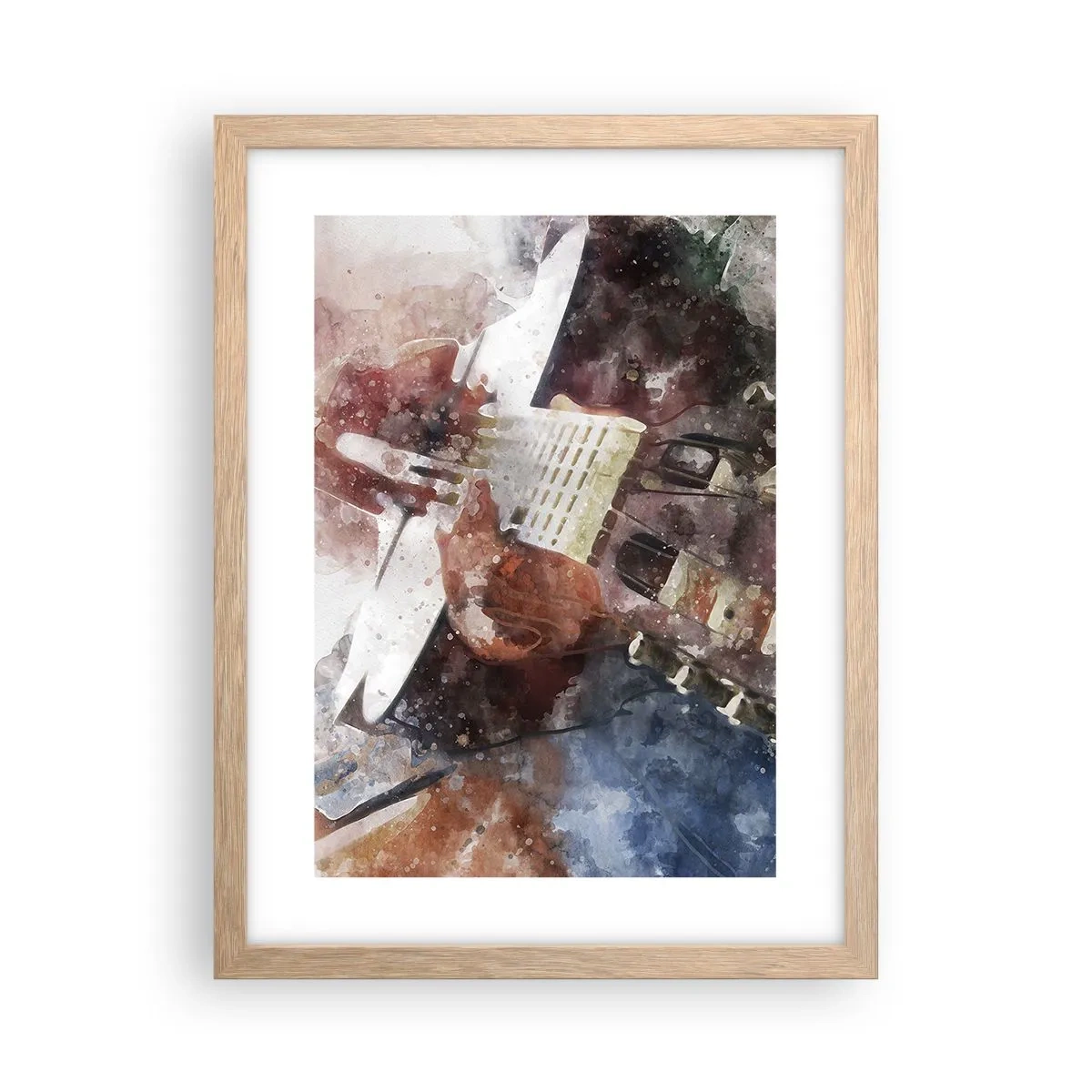 Poster in light oak frame - And What do You Think? - 30x40 cm