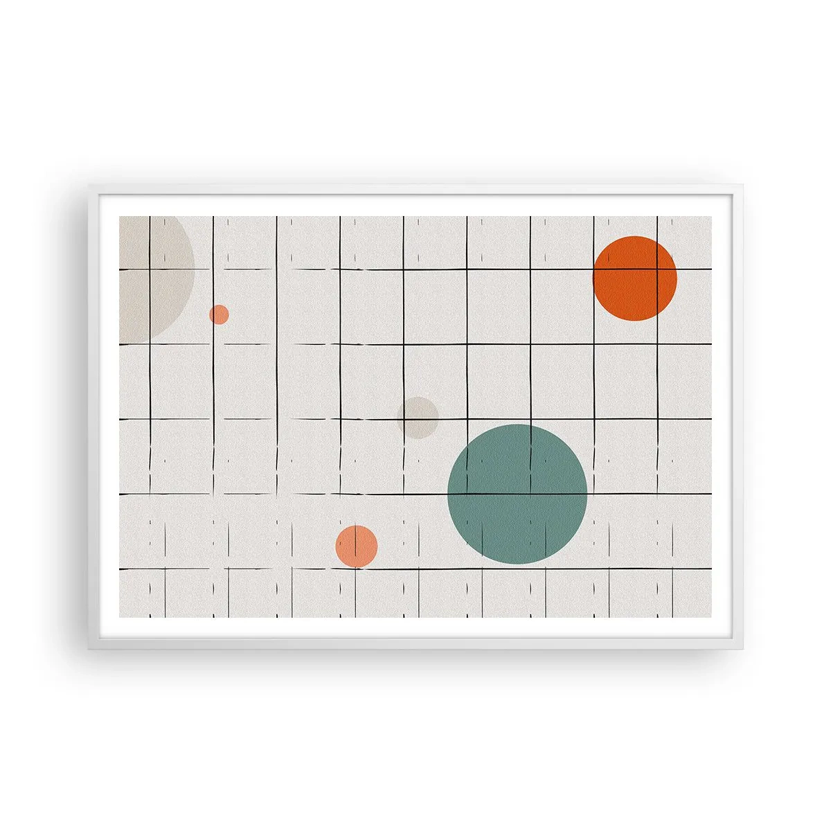 Poster in white frmae - Imprisoned. Us or Them? - 100x70 cm