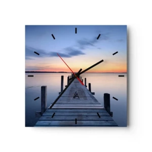 Wall clock - Clock on glass - Calm of a Quiet Dusk - 30x30 cm