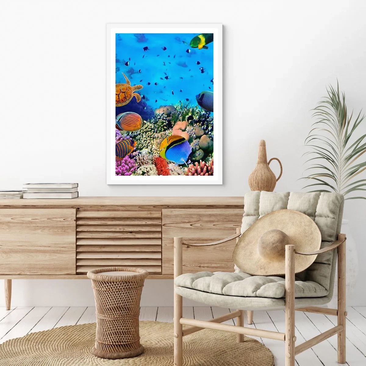 Poster in white frmae - What Do We Know about Life? - 50x70 cm