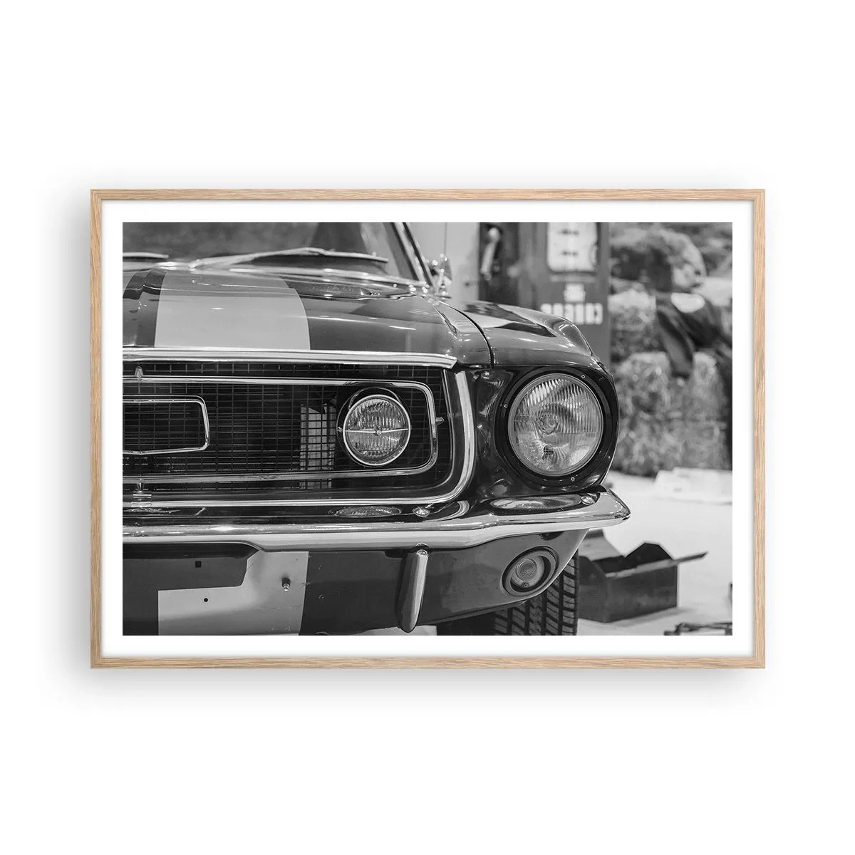Poster in light oak frame - Rough Ride - 100x70 cm