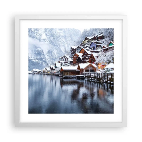Poster in white frmae - In Winter Decoration - 40x40 cm