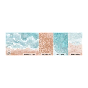 Photo Wallpaper Sample Self-Adhesive Deluxe Sticker - Cloudy Abstract - Beach, Landscape, Sea - 100x30 cm