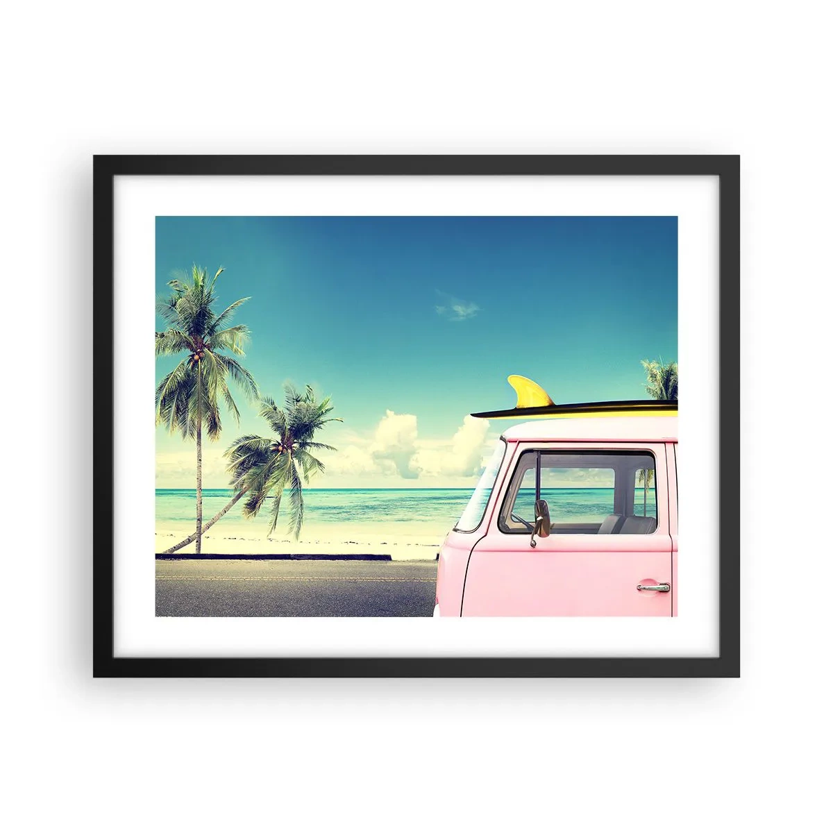 Poster in black frame - Holiday Time - 50x40 cm